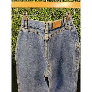 vtg 90s LEE BAREBACK JEANS Size 9 // blue denim medium wash pocket-less back